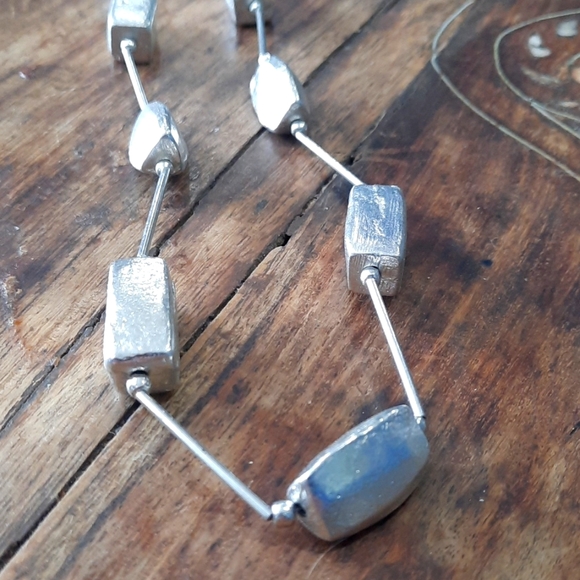 VINTAGE GERMAN SILVER BEAD NECKLACE - Picture 4 of 6